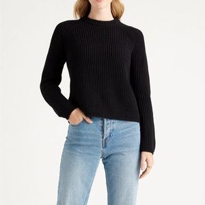 QUINCE Organic Cotton Fisherman’s Crewneck Seeater MEDIUM